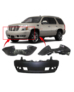 Bumper Cover & Fender Liner Kit for Cadillac Escalade 2007-2013