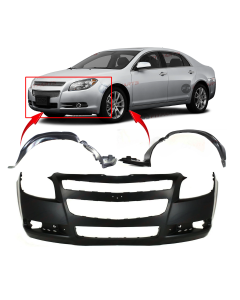 Bumper Cover & Fender Liner Kit for Chevrolet Malibu 2008-2012