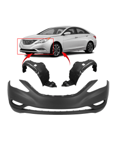 Bumper Cover & Fender Liner Kit for Hyundai Sonata 2011-2013