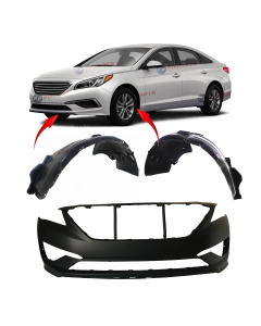 Bumper Cover & Fender Liner Kit for Hyundai Sonata 2015-2017