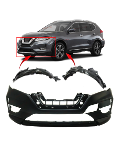 Bumper Cover & Fender Liner Kit for Nissan Rogue 2017-2019