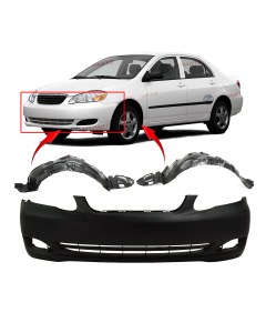 Bumper Cover & Fender Liner Kit for Toyota Corolla 2005-2008