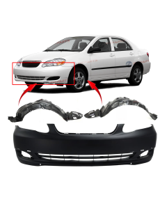 Bumper Cover & Fender Liner Kit for Toyota Corolla 2005-2008