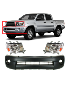 Bumper Cover & Hl Set for Toyota Tacoma 2005-2011