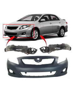 Bumper Cover & Fender Liner Kit for Toyota Corolla 2009-2010