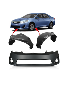 Bumper Cover & Fender Liner Kit for Toyota Camry 2012-2014